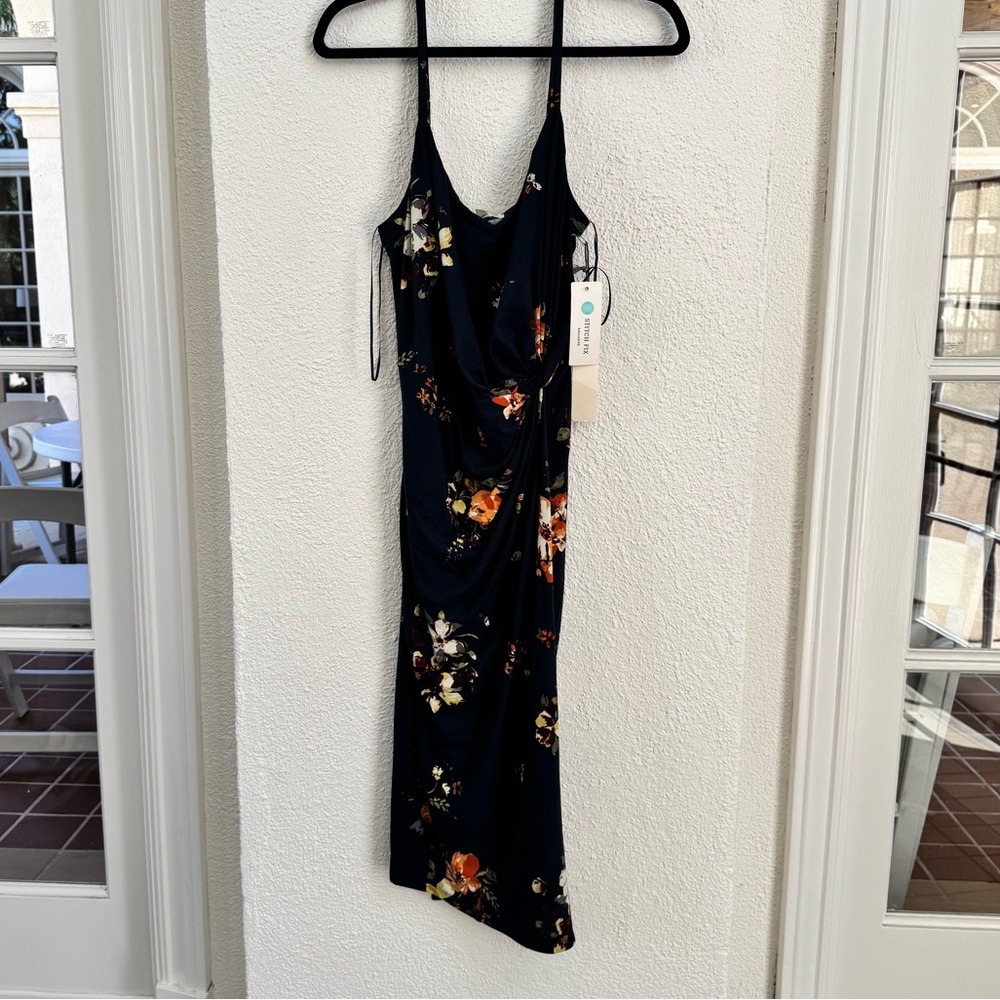 Nine Britton Blue Floral Midi Dress